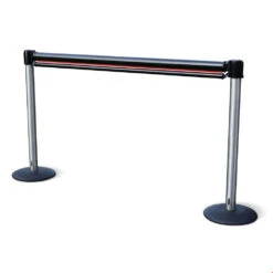Printed Retractable Queue Barriers RollerSigns -XL Displays Printed Retractable Queue Barriers RollerSigns Retracted Graphic