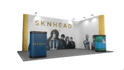 5m X 3m Exhibition Stand L-Shaped Pop Up Stand -XL Displays Reconfigurable L Shaped 5x3 Linked Pop Up Display Stand