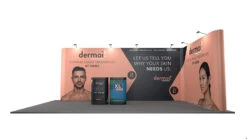 6m X 3m L-Shaped Pop Up Exhibition Stand Backwall -XL Displays Reconfigurable L Shaped 6m x 3m Linked Pop Up Exhibition Stand