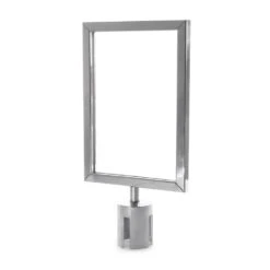 Retractable Barrier Stanchion Poster Frame Holder A4 -XL Displays Retractable Barrier Stanchion Silver Sign Holder A4