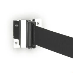 Wall Mounted Retracting Belt Barrier -XL Displays Retractable Queue Barrier Wall Clip Wall Close Up