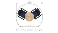 2 Person Curved Office Meeting Pod 1.7m Wide -XL Displays Round201.7m20Office20Meeting20Pod20Dimensions