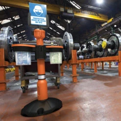 Skipper™ Safety Barriers Post Collar -XL Displays Skipper Barrier Dispenser Industrial Warehouse Safety Equipment