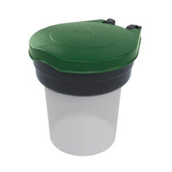 Skipper™ Barrier Recycling Bin And Dispenser -XL Displays Skipper Barrier Safety Dispenser Green Lid