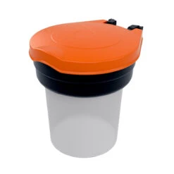 Skipper™ Barrier Recycling Bin And Dispenser -XL Displays Skipper Barrier Safety Dispenser Orange Lid