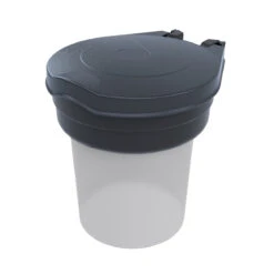 Skipper™ Barrier Recycling Bin And Dispenser -XL Displays Skipper Barrier Safety Dispenser Silver Lid