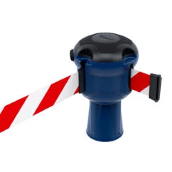 Skipper™ Retractable Safety Barrier -XL Displays Skipper Retractable Safety Barrier Blue With Red White Fabric Tape