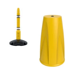 Skipper™ Safety Barriers Post Cap -XL Displays Skipper Safety Barriers Post Cap Yellow With Post