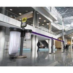 SkipperQ Modular Retractable Barrier System -XL Displays SkipperQ Modular Retractable Barrier System Airport Sign Holder Bins