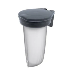 SkipperQ Modular Queue Barrier Accessories -XL Displays SkipperQ Modular Retractable Barrier System Bin Attachment Blue20copy