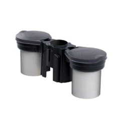 SkipperQ Modular Queue Barrier Accessories -XL Displays SkipperQ Modular Retractable Barrier System Double Safety Dispenser Attachment Grey