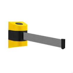 Tensa Maxi Wall Retracting Belt Barrier -XL Displays Tensa Maxi Wall Retracting Belt Barrier Yellow Case Grey Webbing