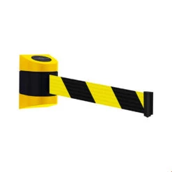 Tensa Midi Wall Mounted Belt Barrier -XL Displays Tensa Midi Wall Mounted Belt Barrier Yellow Case Yellow Black Chevron Webbing