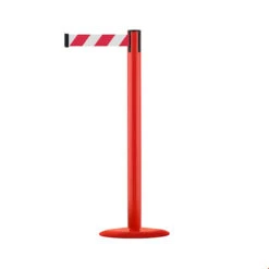 Tensabarrier® Advance Retractable Barrier Tape -XL Displays Tensabarrier Advance Retractable Barrier Tape Red Post Red White Chevron Webbing