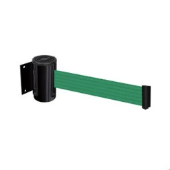 Tensabarrier® Heavy Duty Wall Mount Retractable Barrier -XL Displays Tensabarrier Heavy Duty Wall Mount Retractable Barrier Green Webbing