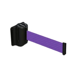 Tensabarrier® Mini Wall Mounted Retracting Barrier -XL Displays Tensabarrier Mini Wall Mounted Retracting Barrier Purple Belt XL Displays