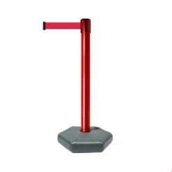 Tensabarrier® Outdoor Retractable Barrier Post -XL Displays Tensabarrier Outdoor Retractable Barrier Red Post Red Webbing