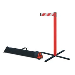 Tensabarrier® Stowaway Portable Safety Barrier -XL Displays Tensabarrier Stowaway Portable Safety Barrier Red Stowaway Kit XL Displays