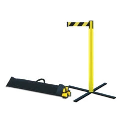 Tensabarrier® Stowaway Portable Safety Barrier -XL Displays Tensabarrier Stowaway Portable Safety Barrier Yellow Stowaway Kit XL Displays