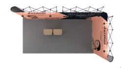 6m X 3m L-Shaped Pop Up Exhibition Stand Backwall -XL Displays Top View of Right Hand 6x3 L Shaped Linked Pop Up Display Backwall