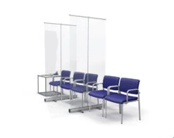 Roller Banner Clear Protective Screen Divider -XL Displays Transparent Protective Screen Roller Banner Social Distance Screen For NHS Waiting Rooms Medical