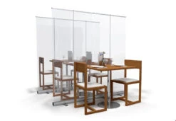 Roller Banner Clear Protective Screen Divider -XL Displays Transparent Protective Screen Roller Banner Social Distancing For Restaurants