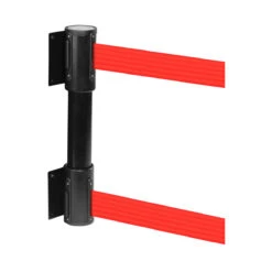 WallMaster Twin Wall Mounted Belt Barriers -XL Displays Wallmaster Twin Wall Mounted Belt Barriers Black Case Red Belt