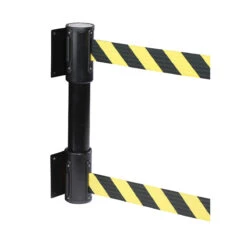 WallMaster Twin Wall Mounted Belt Barriers -XL Displays Wallmaster Twin Wall Mounted Belt Barriers Black Case Yellow Black Belt