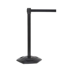 WeatherMaster Outdoor Retractable Crowd Barriers -XL Displays Weathermaster Outdoor Retractable Crowd Barrier Black Post Black Belt