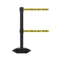 WeatherMaster Twin Outdoor Retractable Barriers -XL Displays Weathermaster Twin Outdoor Retractable Crowd Barrier Black Post Yellow Caution Do Not Enter Belt