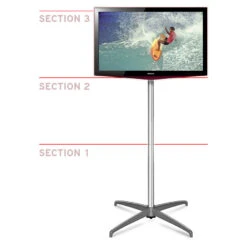3x2 Pop Up Exhibition Stand With TV Stand -XL Displays XL 60 Free Standing TV Stand Triple Pole 2