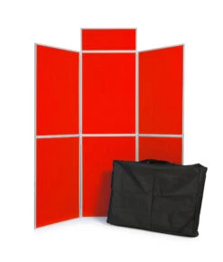 6 Panel Folding Display Board Including Header And Carry Bag -XL Displays folding display boards with bag RED XLDisplays UK 99882 zoom