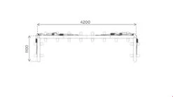 ILLUMiGO Illuminated Lightbox Display Backwall 5x2 -XL Displays iLLUMiGO Illuminated Lightbox Display Backwall 5x2 Technical Drawing