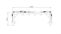ILLUMiGO Illuminated Lightbox Display Backwall 3x1 -XL Displays iLLUMiGO Lightbox LED Banners Technical Drawing